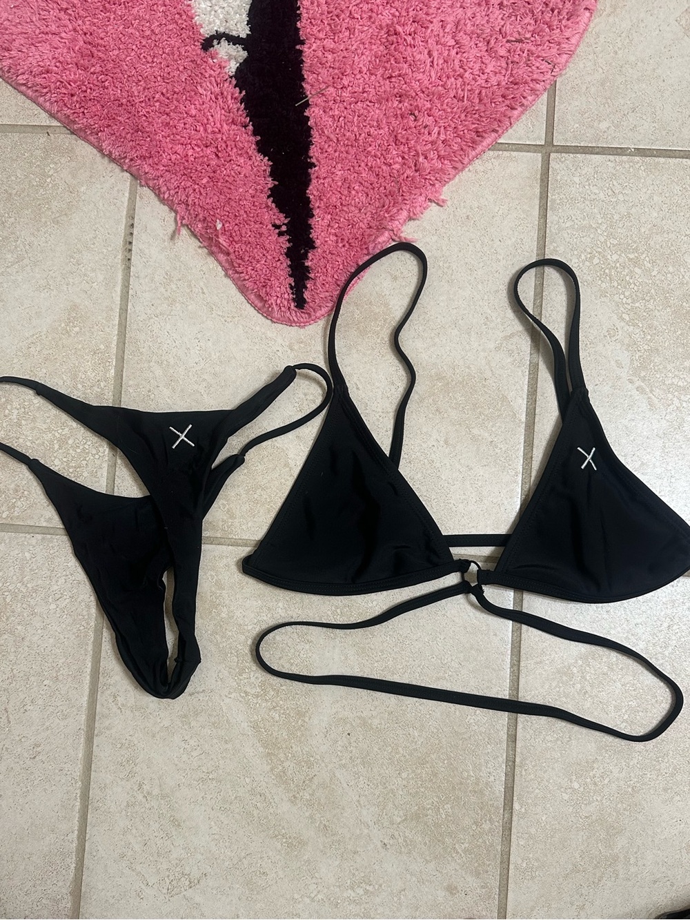 Boutine LA Black Triangle String Bikini Set - Picture 2 of 3
